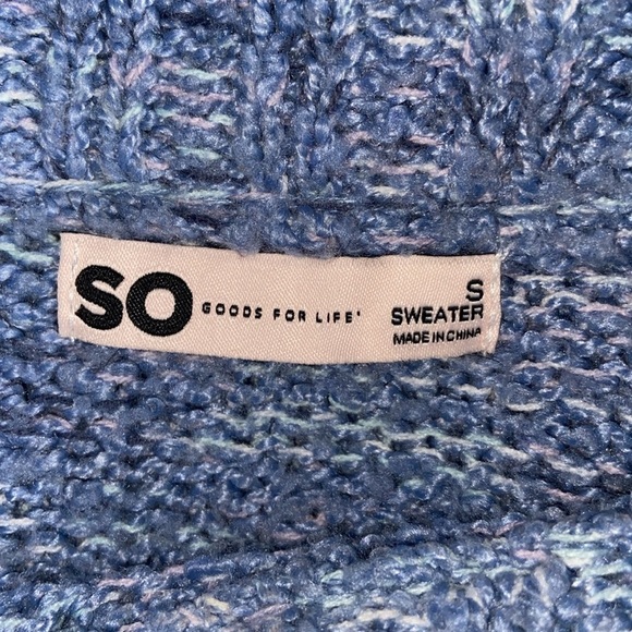 EUC Women’s So Brand Blue womens turtleneck sweater size S - Picture 3 of 4